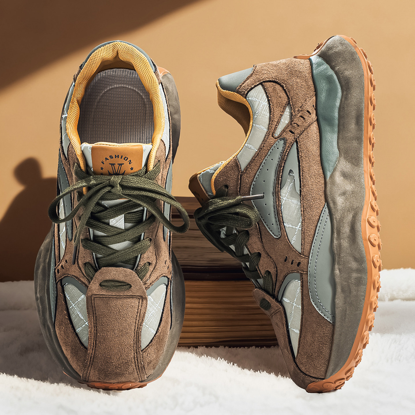 阿甘男鞋冬季休闲运动跑步防滑舒适软底不累脚学生增高复古老爹鞋,淘宝优惠券,粉丝福利购,淘宝优惠卷