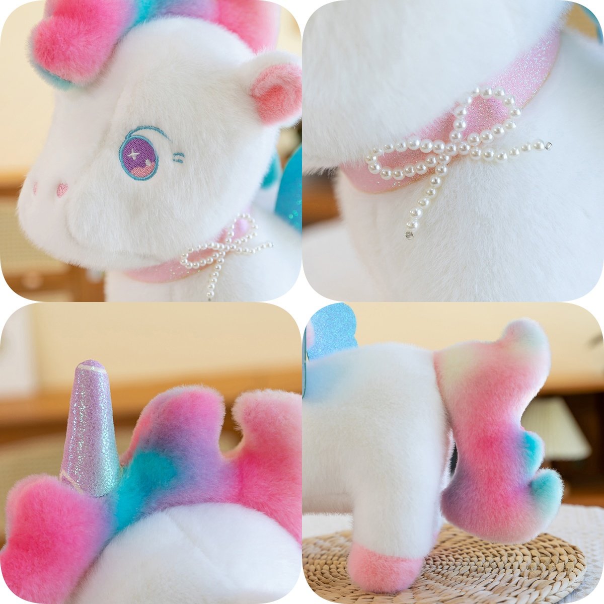 新款彩虹独角兽公仔儿童炫彩小飞马毛绒玩具女孩玩偶娃娃生日礼物,淘宝优惠券,粉丝福利购,淘宝优惠卷