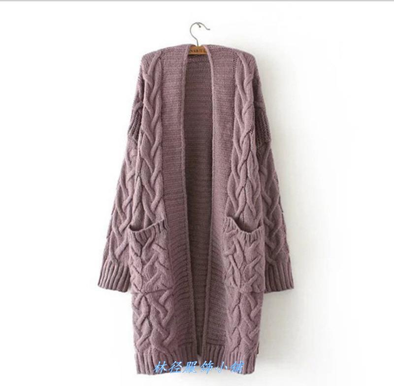 clothes women cardigan long jacket 2020winter ladies sweater-图0