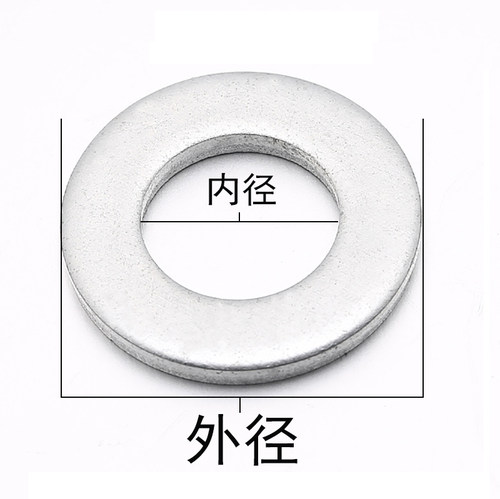 304不锈钢平垫/平垫圈/垫片M3/M4/M5/M6/M8/M10/M12/M14/M16/M20 - 图2
