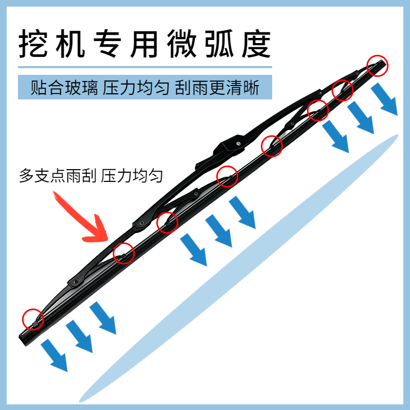 挖掘机三一55 60 65 75 135 215 235 245雨刮片雨刮器雨刷器胶条-图1