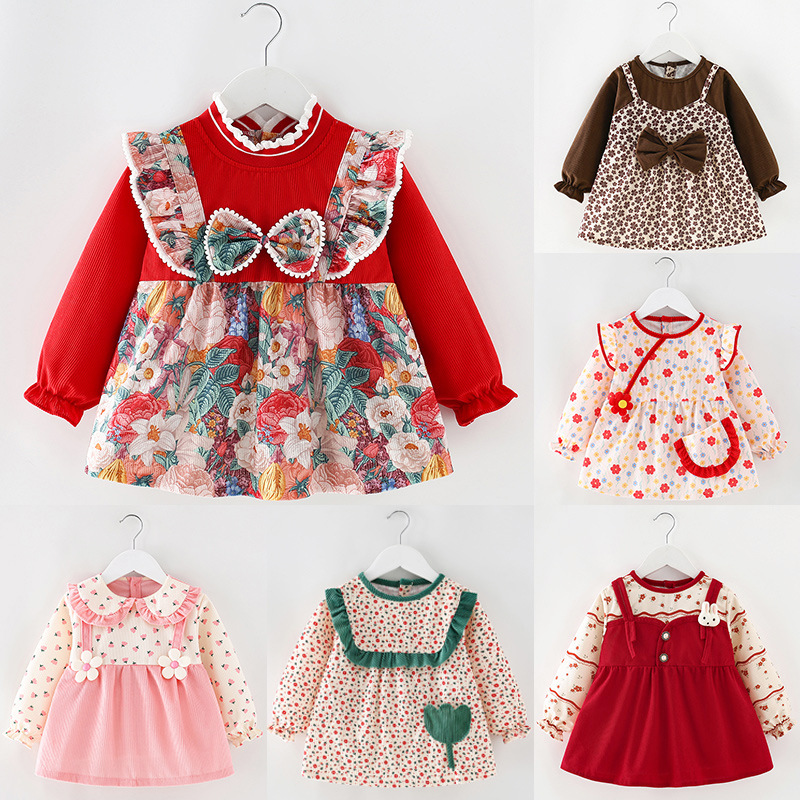 Children's bib baby bib apron for baby eating bib apron female princess waterproof anti-dirty Western-style autumn and winter baby children wear backwards