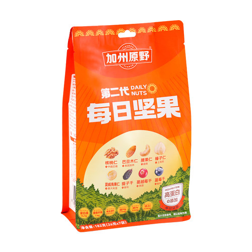 加州原野每日坚果混合坚果182g 坚果零食组合装干果孕妇小包装 - 图0