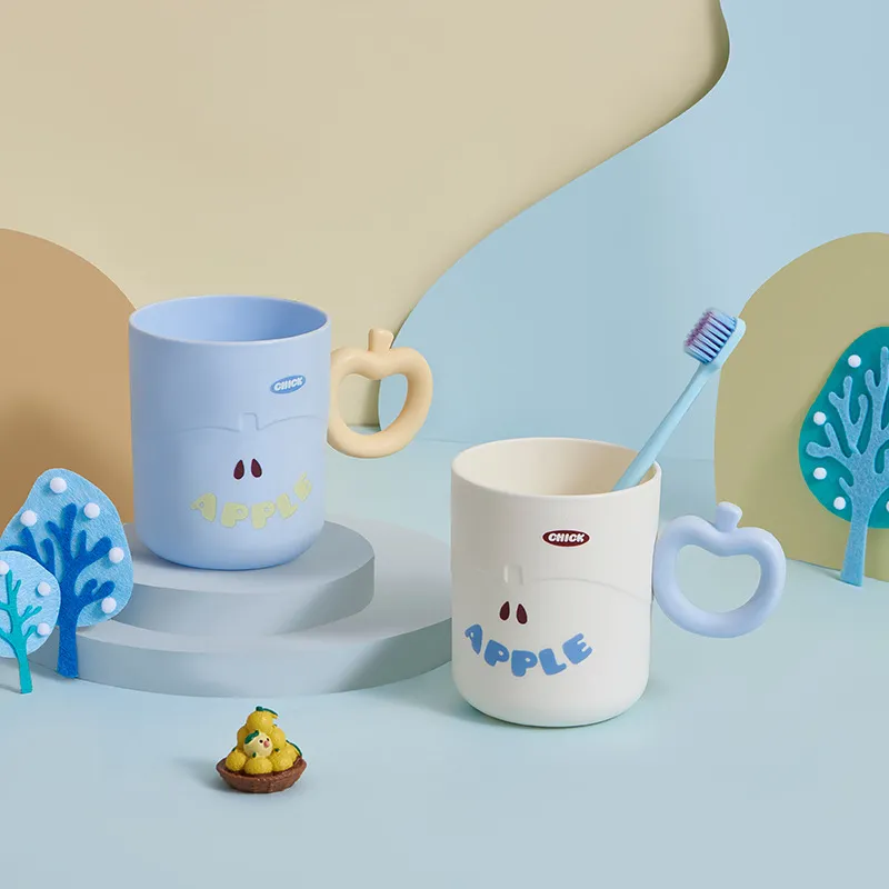 Cartoon fruit plastic cup, thickened toothbrushing cup, plastic wash cup, cute baby good-looking mouthwash cup