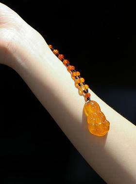 天然红玉髓观音项链全玛瑙链情侣玉石吊坠挂件男女款饰品礼品