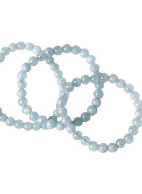 翡亦珠宝巴西天然海蓝宝手链DIY单圈手串女士幸福宝石 现货