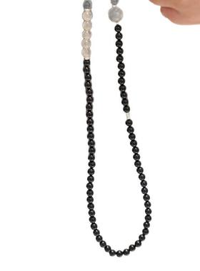 天然黑玛瑙灰月光手串叠戴三圈串珠小众男女情侣礼物设计感潮手链