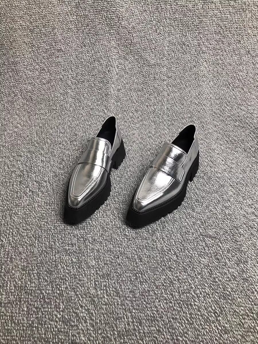 欧洲站女鞋2025春季新款英伦尖头高跟单鞋厚底增高一脚蹬乐福鞋潮,淘宝优惠券,粉丝福利购,淘宝优惠卷