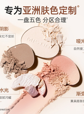 MISTINE蜜丝婷奶咖面部综合彩妆一体盘泰式提亮脸部高光修容腮红