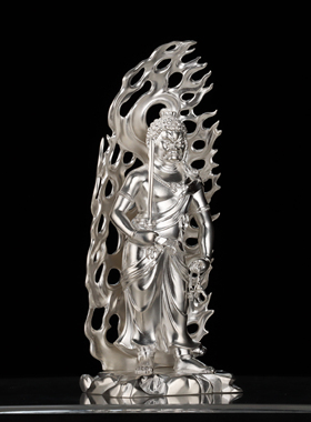 纯银不动明王守护神家居摆件