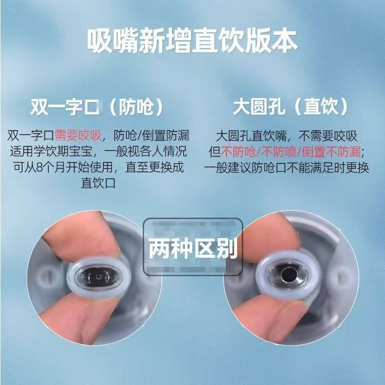 适配小土豆水杯配件硅胶吸嘴鸭嘴奶嘴直饮吸嘴吸管宽口径奶瓶配件 - 图2