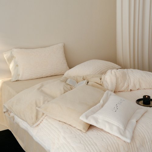 高端超柔牛奶绒毛绒款床上四件套2025新款珊瑚绒冬季加绒加厚被套 - 图2