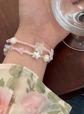 浅亚一下～小熊软糖彩色串珠项链