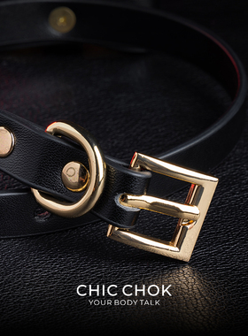 欧洲进口原创真皮项圈LOGO定制