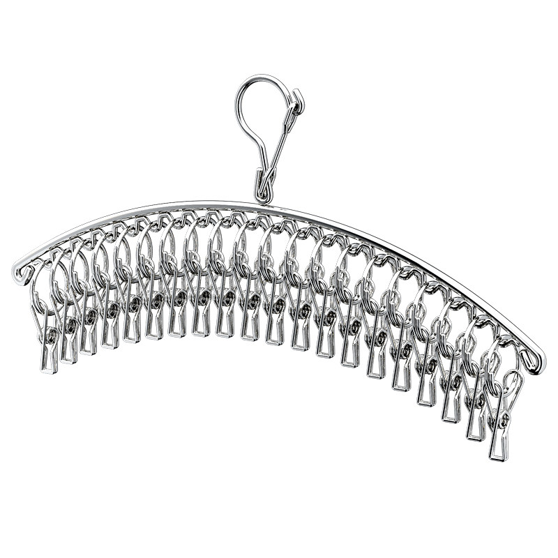 不锈钢晒袜架圆盘凉晾架子多夹子内衣挂钩神器防风婴儿多功能家用,淘宝优惠券,粉丝福利购,淘宝优惠卷