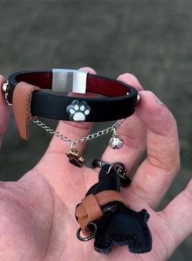 蓝色甜酷辣妹choker甜酷气质爆款猫爪手环洛丽塔手圈手链新款手饰