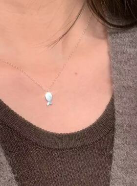 轻奢小众ins气质简约小鱼项链