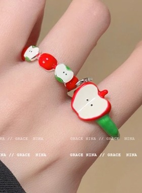 小众设计甜美风情侣对戒指环