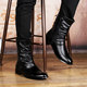 Versatile long men's boots, trendy leather boots, mid-calf Martin boots