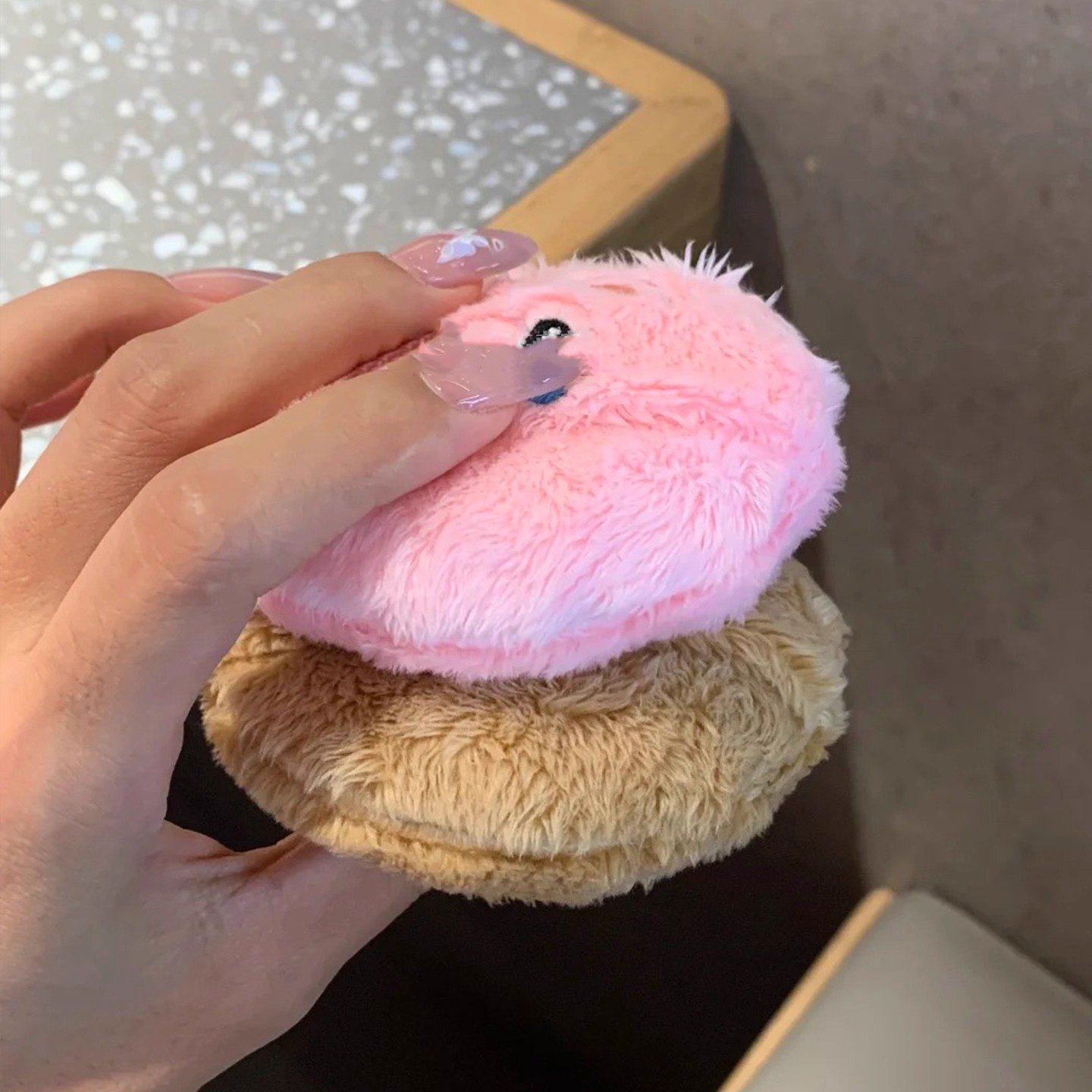 化妆师推荐的粉扑！可爱软萌毛绒粉扑粉饼散粉定妆植绒超柔软亲肤,淘宝优惠券,粉丝福利购,淘宝优惠卷