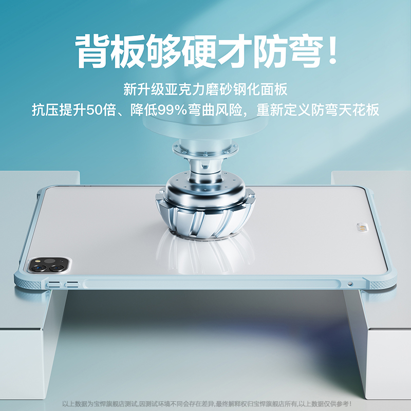 确动适用于小米平板7保护套新款11英寸亚克力7Pro磨砂硬壳pad6透明平板壳xiaomi四角气囊pad5磁吸带笔槽后壳 - 图1