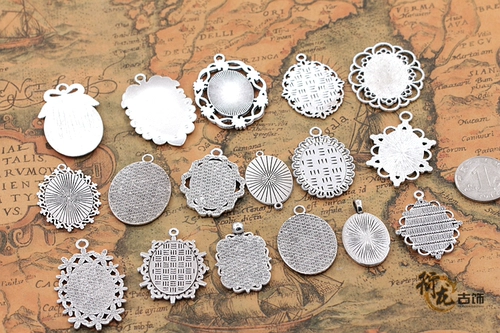 Аксессуар, серебряные аксессуары, металлическая подвеска, браслет, ожерелье, материал, 18×25мм, D16