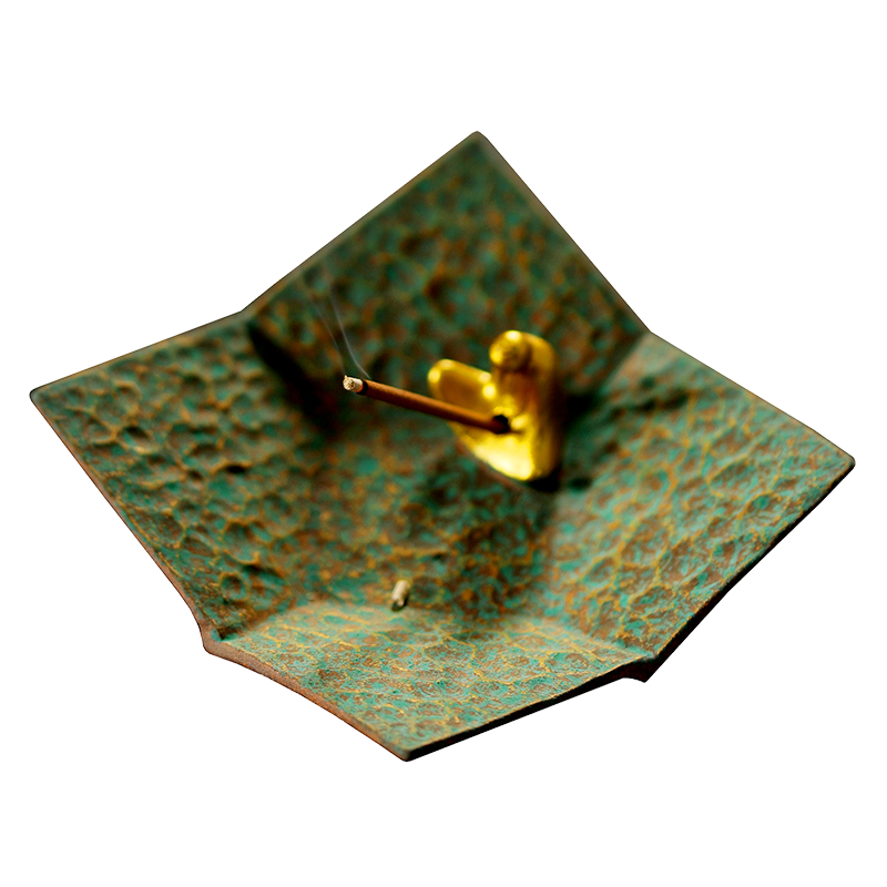 muyan手作无相香皿线香插座 创意粗陶香盘香立熏香炉桌面摆件礼物,淘宝优惠券,粉丝福利购,淘宝优惠卷