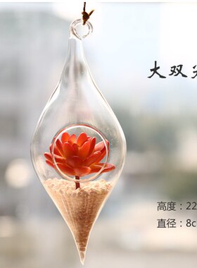 创意悬挂玻璃花瓶仿真家居客厅
