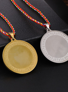 准提母镜挂脖子蓝药师佛吊坠项链