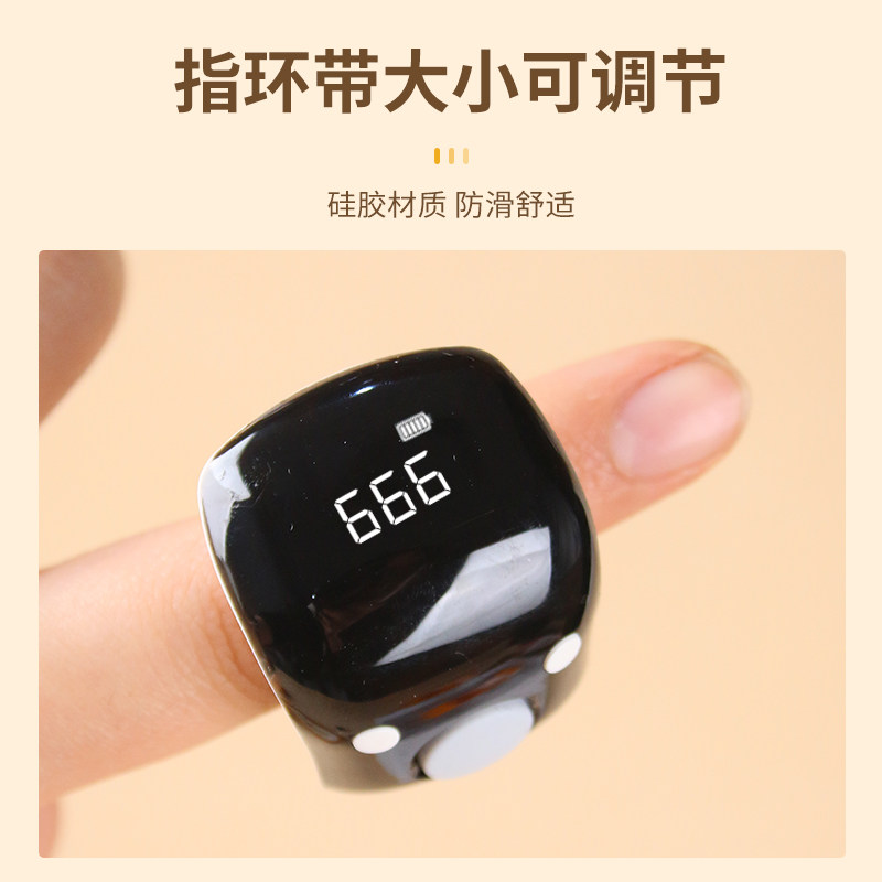 Hand-pressed electronic digital display ring-type passenger flow counter