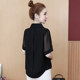 Summer slimming tummy style ເສື້ອ chiffon ຝ້າຍແລະ linen ເສື້ອ