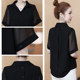 Summer slimming tummy style ເສື້ອ chiffon ຝ້າຍແລະ linen ເສື້ອ