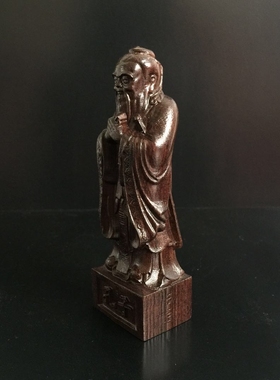 越南沉香木雕孔子雕像孔夫子像