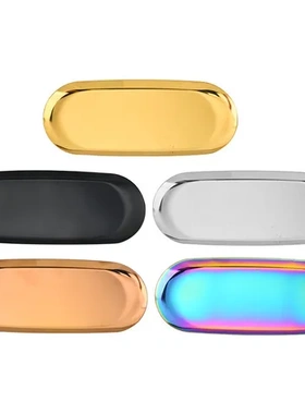 北欧ins收纳托盘饰品蜡烛现货不锈钢置物置物架香薰首饰工具