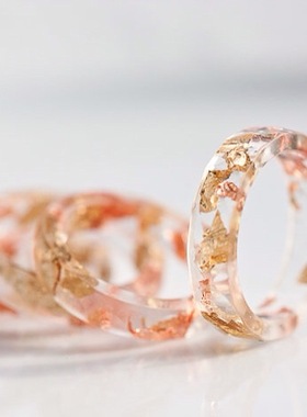 狮心兔手工制作秋日金箔加玫瑰