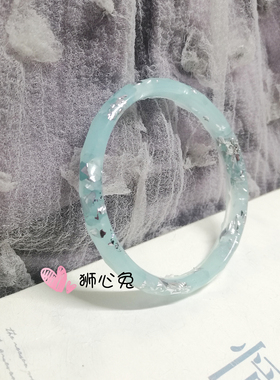 狮心纯手制作树脂棱面手镯女款