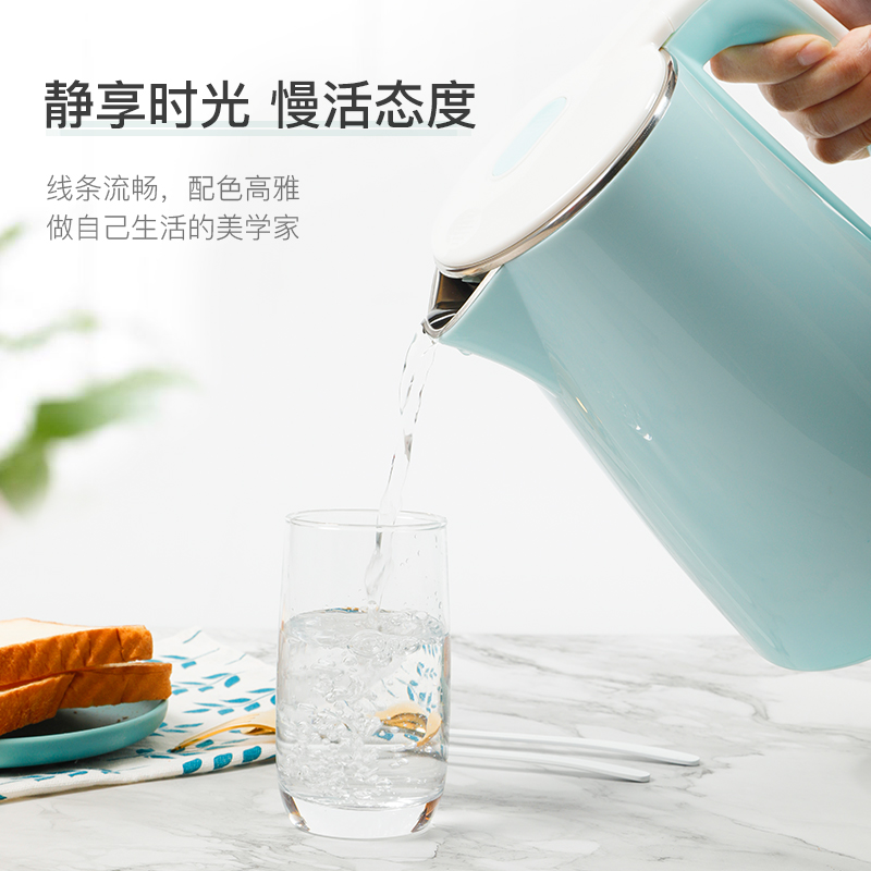 美菱翁格玛利专卖店美菱电热水壶家用304不锈钢烧水壶保温一体茶壶大容量全自动断电1
