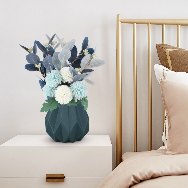 北欧创意现代简约莫兰迪折纸陶瓷花瓶家居客厅鲜花干花插花摆件