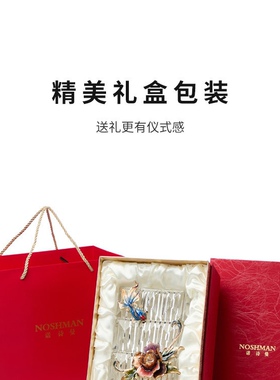 小众高级感珐琅彩客厅软装水养鲜花玻璃花瓶郁金香仿真花装饰摆件