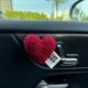 Heart-shaped car stickers, car decorations, high-end center console, passenger car atmosphere, cute plush