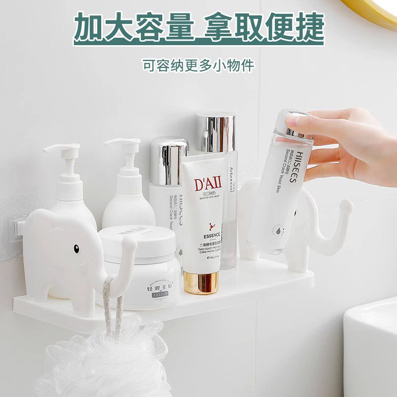 浴室置物架卫生间洗漱台化妆品收纳免打孔壁挂厨房墙上调料收纳架