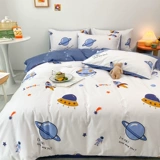 Хлопковый детский комплект, мультяшный пододеяльник для мальчиков, простыня, динозавр, 4 предмета, 3 предмета