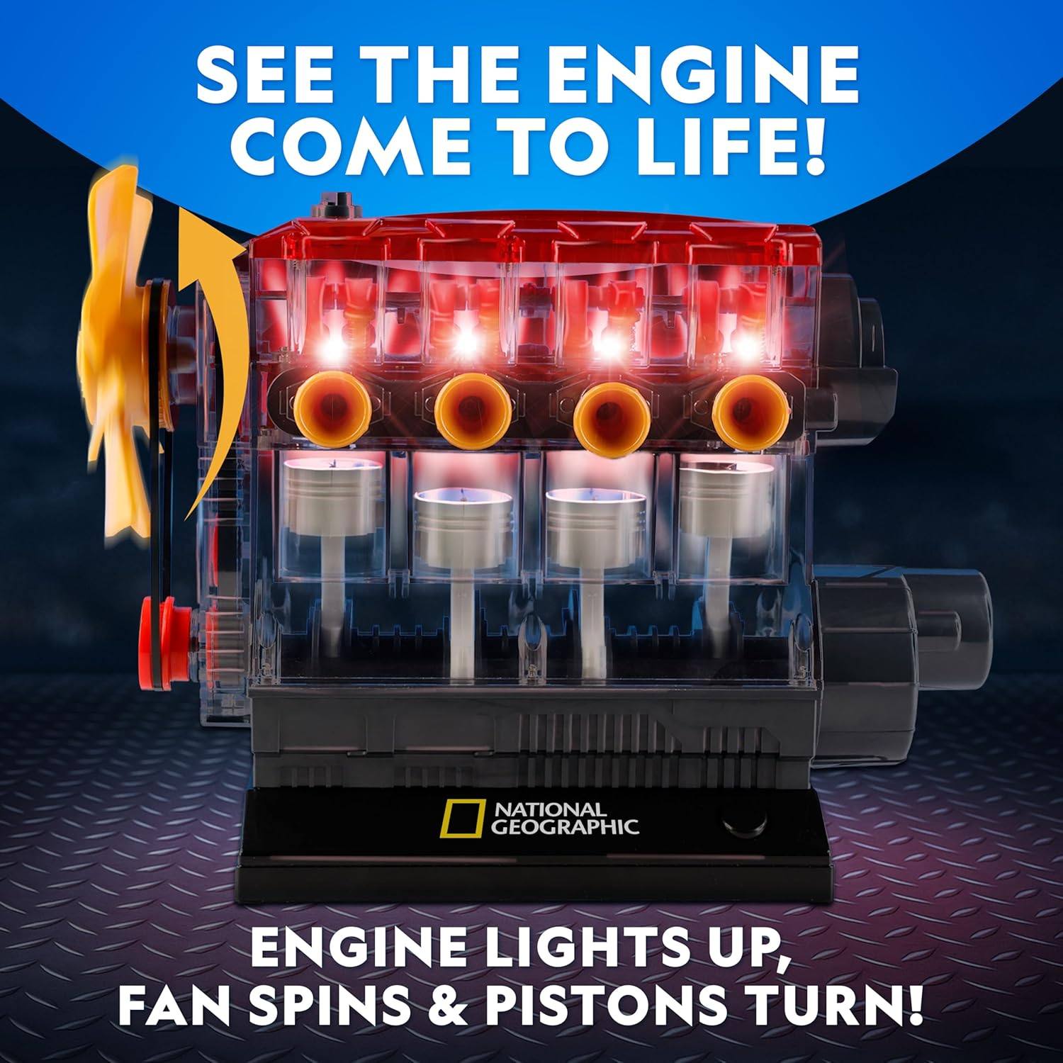 国家地理组装汽车四缸发动机组装套件DIY工程STEM玩具正版 Engine,淘宝优惠券,粉丝福利购,淘宝优惠卷