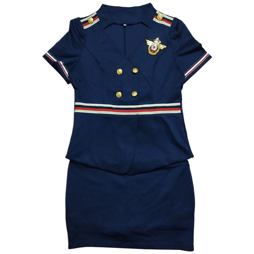 酒店足浴技师工作服新款女性感气质养生洗浴按摩短袖套装足疗衣服 - 图3