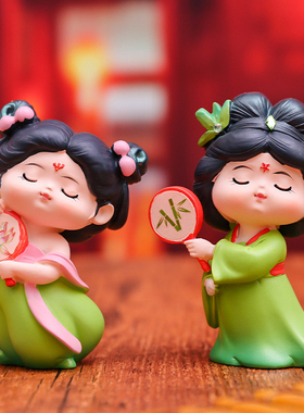 古风唐仕女ins唐宫夜梦汉服娃娃