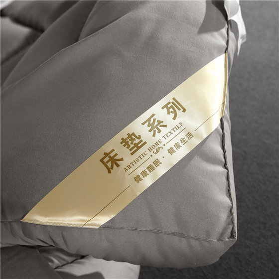 Thickened warm foldable down velvet double mattress