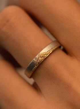 富士山下小众文艺风戒指女