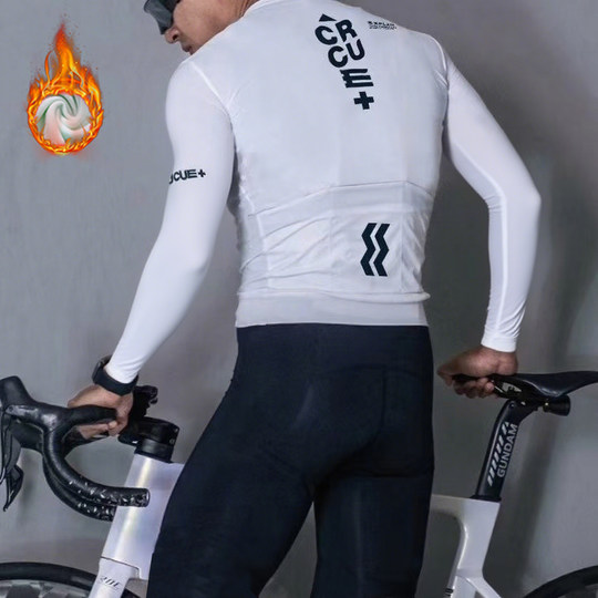 CRCUE秋冬季长袖薄款长袖加绒骑行服上衣套装公路山地车骑行服