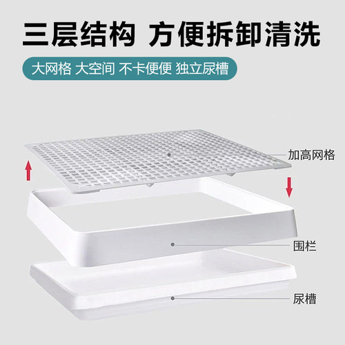 兔厕所龙猫荷兰猪豚鼠兔子专用厕所尿盆大号宠物便盆防掀防喷尿 - 图0