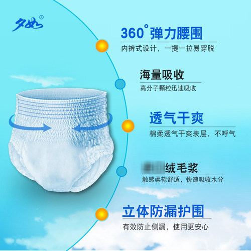 夕如成人拉拉裤XL加大号尿不湿成年内裤式纸尿裤老人用男女士老年 - 图1